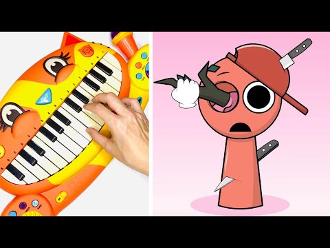 Normal vs Horror Sprunki vs Real Instruments!!