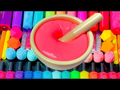 Satisfying video on how to make slime with makeup and random things |slime ASMR