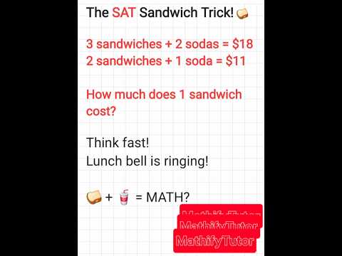 The Sandwich Equation – Solve It Before Lunch!  #Laugh #FunMath!#SATMathHack #MathPuzzle #BrainSnack