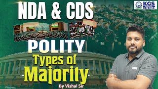 Types Of Majorities in Indian Parliament | Polity for NDA / CDS 2024 Exam | Polity Class | Defence