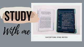 iPAD STUDY WITH ME | real time with lofi music and background noise ☕️📖