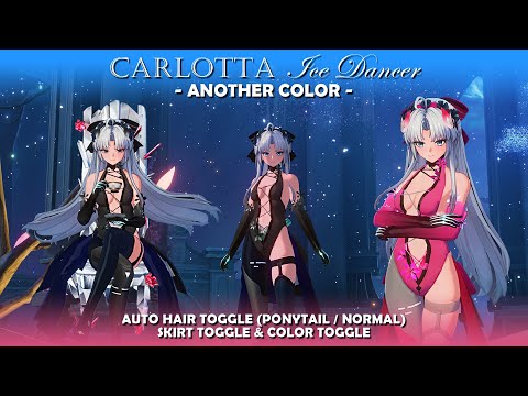 Carlotta - Ice Dancer (Reddish Pink & Black Attire) - Woju Mod Showcase - Wuthering Waves 2.1 Mod