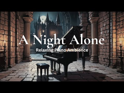 A Night Alone| 1 Hour Relaxing Piano Ambience with Rain and Night SFX