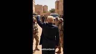 Trump Greets Palestinian with a Message of Peace Amid Military Tensions #trump #donaldtrump #shorts