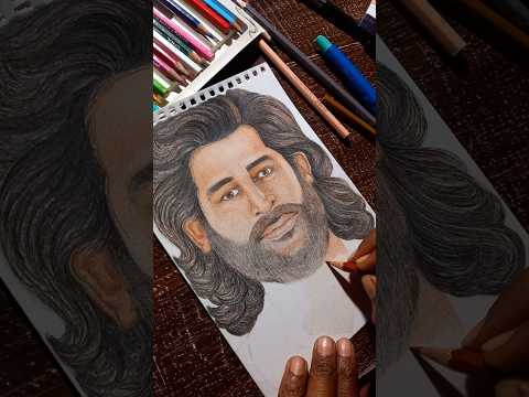 Drawing of dhoni 🎨😊| #shorts #youtubeshorts #drawing #ms dhoni #art