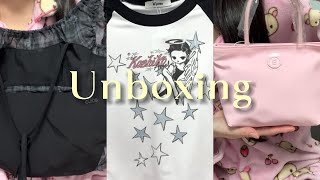25ss 브랜드 신상⋆스테디셀러 언박싱 택배깡..📦💝 | 카시코 신상 반팔 | 오호스 신상 체크 셋업 | 보헴서 폴디드 부츠 | 미닛뮤트 클로미니 | 벨리아르 블룸가디건 | 뉴에라