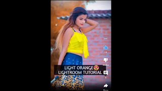 Lightroom Orange Tone Tutorial #short