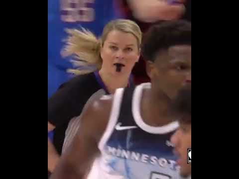 Oh my God Anthony Edwards with the dunk