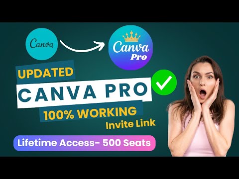 Get Canva Pro for Free Lifetime Access In 2024 | Canva Invite Link Updated #canvaprofreeteamlink