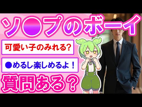 【2ch】ソ●プのボーイだけど質問ある？【ずんだもん】