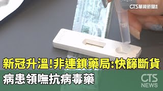 新冠升溫！非連鎖藥局：快篩斷貨　病患領嘸抗病毒藥｜華視新聞 20250529 @CtsTw