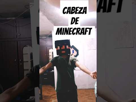 cabeza de Minecraft #diy #minecraft #minecraftshorts #headshot