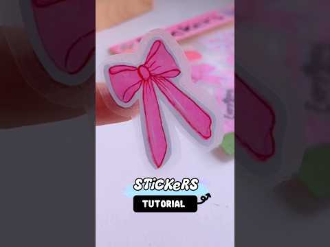 DIY Sticker Tutorial 🎀✨#shorts #art #diy #muktaartandcraft #youtubeshorts_