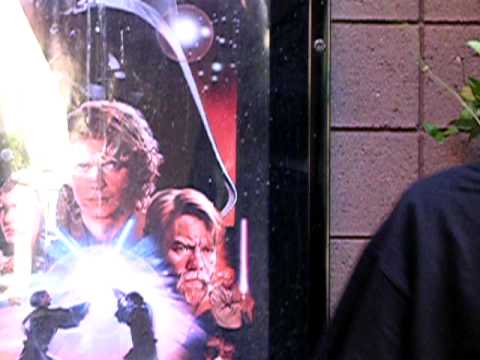 Justin next to Star Wars Episode III poster