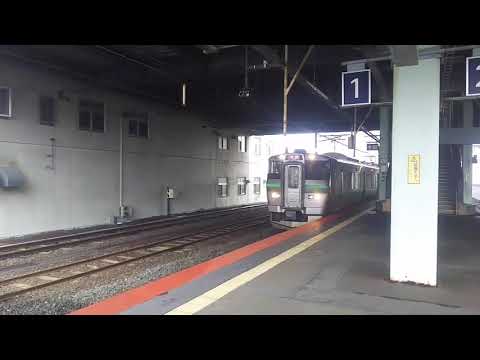 小樽行き普通列車。苫小牧駅。733系電車。