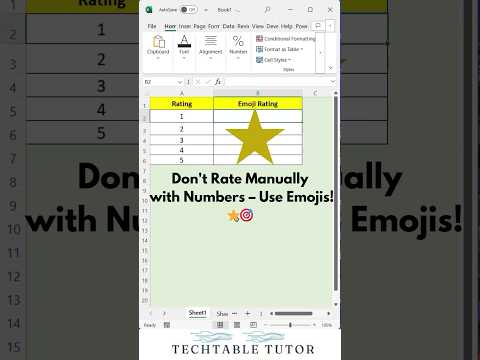 Stop Using Numbers to Rate in Excel—Try Emojis Instead! ⭐ #excelshorts #excel