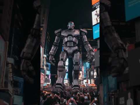 Giant robot walking through Times Square #world #seo #algorithm #timessquare #robot