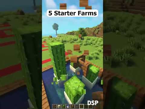 ~5 EASY MINECRAFT STATER FARMS~  #minecraft #minecraftfarm #shorts