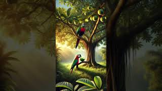 तोते ने लगाया अमरूद का पेड़ 🌳 #shorts #ai #parrot