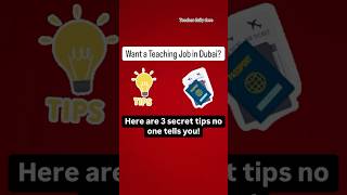 How to get a teaching job in dubai |  Important tips|  + Bonus Tip  #teacherlife