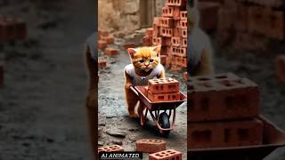 A brave AI cat😎#cat #orangecat #ytshorts #trendingshorts #billionviewsclub