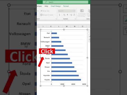 How to reverse order in Excel Bar Chart #shorts