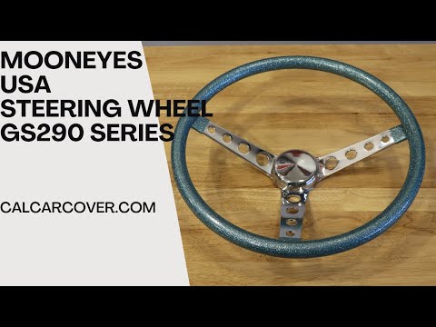 Mooneyes GS290 Galaxy Blue Chrome Steering Wheel Standard Format GS290CMGB