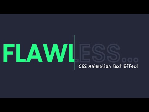 CSS Text Animation Effect| Flawless Coder| Inspired From @OnlineTutorialsYT
