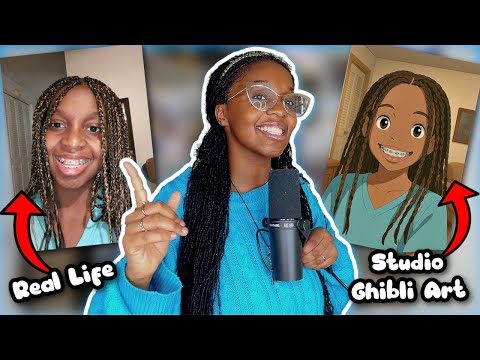 Recreating Childhood Photos In Studio Ghibli Art Style