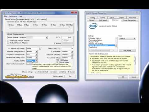 TCP Optimizer and Nic