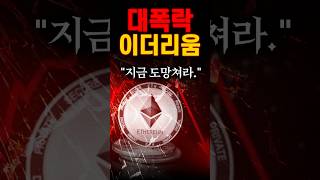 이더리움 대폭락 예언대로 되고 있다
