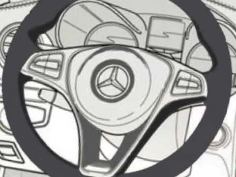 Car sketch Mercedes Benz C-class interior In iPad