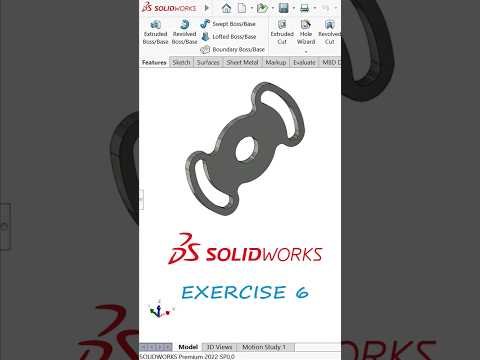 SOLIDWORKS EXERCISE 6 | #solidworks #engineering #design #3dmodeling