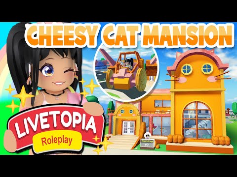 *FREE* CHEESY CAT MANSION & *SECRET* CHEESE VEHICLE in LIVETOPIA Roleplay (roblox)