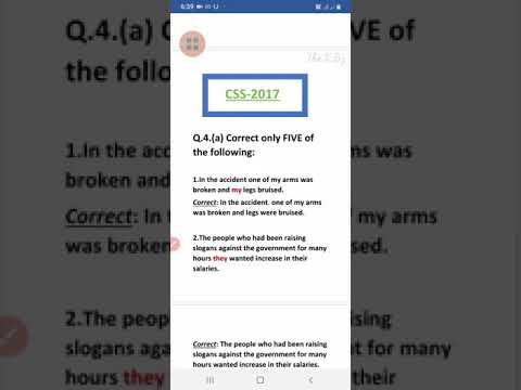 #CSS2017 #English_Corrections #English_Sentenced_solved Grammar part of CSS2017 Paper