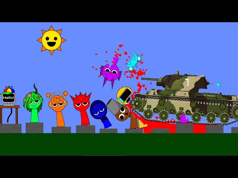 Black is furious. Incredibox Sprunki but in Algodoo