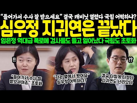 “들어가서 수사 잘 받으세요” 결국 캐비닛 열렸다 국힘 어떡하냐? 심우정 지귀연은 끝났다.. 임은정 역대급 폭로에 검사들도 들고 일어났다 국힘도 초토화