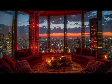 🌇✨ Gilded Hour: Chillhop & Amber Skies in a Velvet Penthouse Oasis🛋️