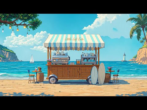 Coffee & Ocean Waves 🌊 Relaxing Lofi Vibes to Start Your Day 🌴 Lofi Hip Hop for relax/chill/study