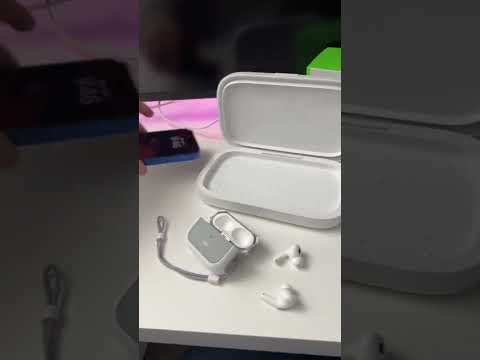 Sanitizing earbuds in the Belkin UV Sanitizer & Wireless Charger