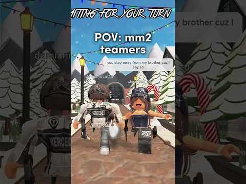 POV: teamers in mm2.. 😒 #roblox #mm2 #murdermystery2 #disney