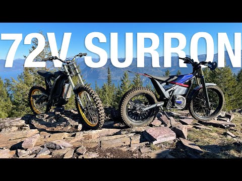 72V Surron VS Epic Lake Side Track!