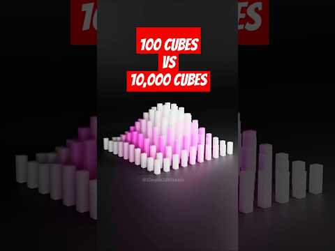 100 VS 10,000 Cubes Satisfying Geometry Nodes Animation | Blender