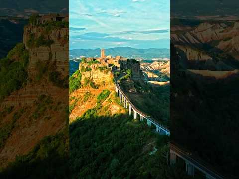 📍Magical Civita di Bagnoregio, Italy #italy #europe #travel #drone