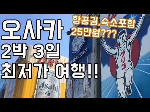 일본 오사카 자유여행 2박3일 주유패스 최저가 여행 코스  | 더스트빈TV