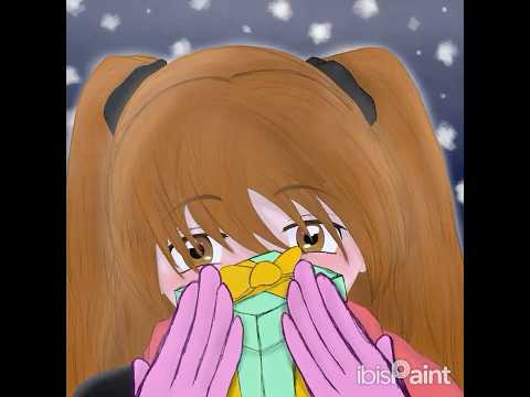 ogiso setsuna drawing timelapse (gift in the snow) #ibispaintx #whitealbum #shorts #ホワイトアルバム2 #art