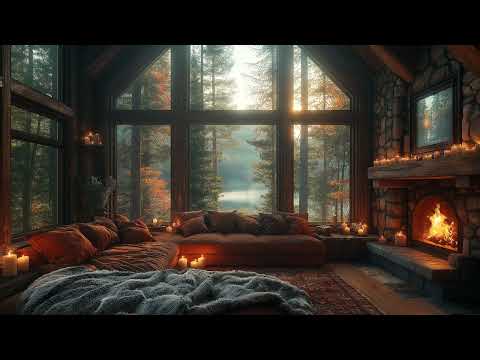 Autumn Night by the Fireplace 🔥  Soothing Piano Music for Deep Relaxation & Study