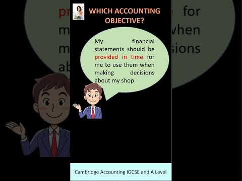 Accounting objectives- Part 1- IGCSE Accounting Revision Shot 💉