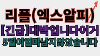[리플(엑스알피) 코인 전망] 🚨긴급🚨대박입니다 이거! 5월이 얼마 남지 않았습니다!!!