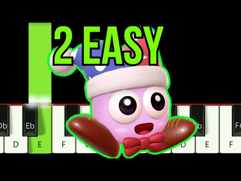 Kirby Vs. Marx VERY EASY piano tutorial (Kirby Super Star Ultra Battle with Marx)